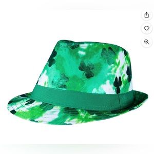 Saint Patrick's Day Green Fedora Gatsby Tie Dye Clover Hat Ages 14+ Unisex